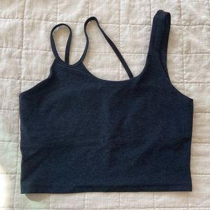 Beyond Yoga Spacedye Shapeshift Cropped Tank - Medium -  Darkest Night